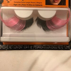 New Halloween Lashes💕 Pink Black Very Long Adhesive Glue Included Halloween